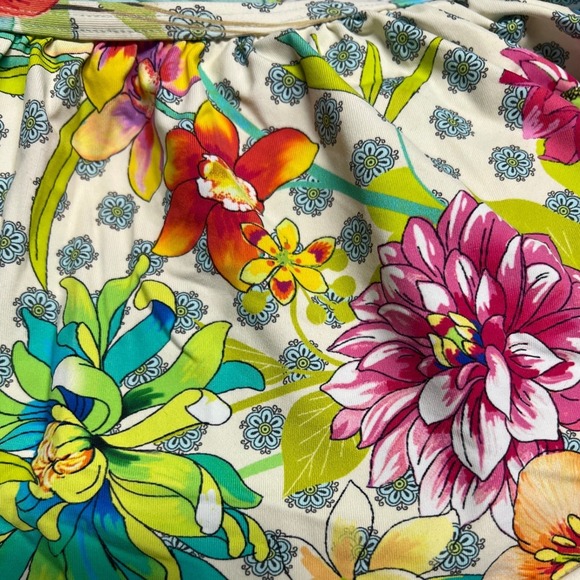 Johnny Was Destin Flounce Swim Top Only Floral Ruffle Boho Medium EUC - Picture 5 of 8